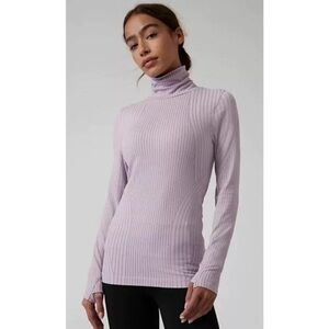 Athleta Flurry Endeavor Turtleneck Sweater in Shasta Purple